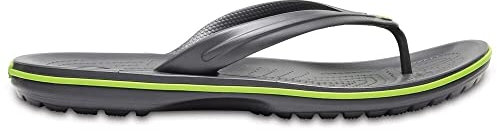 Crocs Unisex Crocband Flip Flip Flops, Graphite Volt Green, 4 UK Men/ 5 UK Women