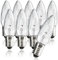 com-four® 9X Riffelkerze für Schwippbögen mit 7 Lampen - Ersatzbirnen für Lichterkette oder Pyramide - 34V / 3W, mit E10 Schraubgewinde (09 Stück - 34V)