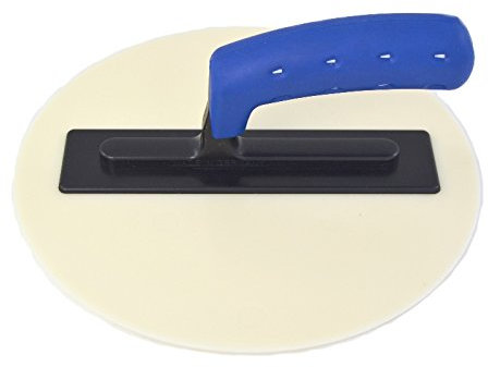 TREBI Kunststoff-Glättekelle mit Softgriff blau - Rund Ø 250 mm - Profi Qualität - Made in Germany