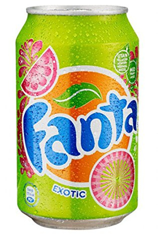 Fanta Exotic Soda, 330 ml, Pack of 24