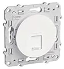 Schneider Electric - Odace, prise RJ45 Blanc, sans connecteur (empreinte Infraplus) - S520400