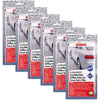 SONAX 6X 04140000 Clean&Drive TurboWaxTuch 40x50 Wachstuch 1 Stück