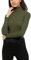 Re Tech UK Ladies Plain Ribbed Cotton Polo Turtle Roll Neck Tunic Top Jumper Full Sleeve, Khaki, L/XL 16-18 Plus Size