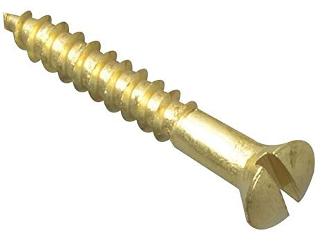 ForgePack Wood Screws - Solid Brass | 1 x 6 | Solid Brass | Pack 20