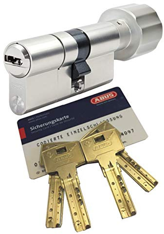 ABUS Bravus.3000 MX Knaufzylinder mit Sicherungskarte und 4 Schlüssel, Länge (a/b) 50/K45mm (c=95mm) K=Knaufseite, modulare Bauweise MX erhöhter Bohr/Zieh- u. Abreißschutz