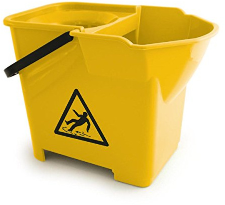 Bentley Industrial VZ.MB.16/Y Plastic Heavy Duty Sieve Mop Bucket, 16 L Capacity, Yellow