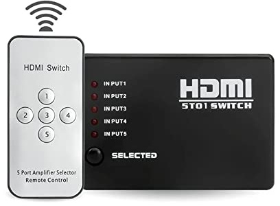 Mini 5 porte 4K Video HDMI Switch Switcher HDMI Splitter con IR Remote Splitter Box