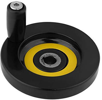 Wifehelper 1 Stücke Schwarz Drehmaschine Fräsmaschine Hinterwelligkeit Handrad Mit Drehgriff(10 * 80mm)