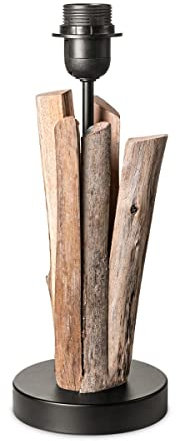 Home Sweet Home Ländlicher Tischlampenfuß Bindy für Lampenschirm | Leuchte | 15/15/33cm | Tischlampensockel aus Holz | E27 | für Lampenschirm | Leuchte mit einem Durchmesser von max. 35 cm