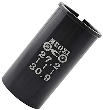 CLISPEED Fahrrad Sattelstütze Rohr Fahrradsitz Adapter Ring Seatpost Shim Reduzierhülse 27,2mm-30,9mm für Rennrad MTB BMX Mountainbikes Fahrrad Zubehör (Schwarz)