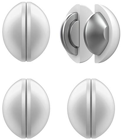 Duschvorhang-Gewichte, magnetisch, mit Silikon umwickelt, strapazierfähig, Premium-Duschvorhang-Clips, zusätzliches Gewicht, Arbeit für Vorhänge, Tischdecke, Flagge, 4 Stück (weiß)