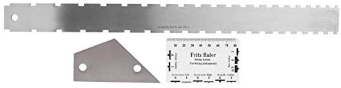 Gitarrenlineal, Edelstahl Straight Groove Design Gitarrenhals Straight Edge Lineal String Action Lineal Gitarrenbund Rocker Reparaturwerkzeuge