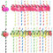Cocktail Strohhalme,RoadLoo 100 Stück Papier Strohhalme Flamingo Flamingo Deko Geburtstag Strohhalmen Ananas Strohhalme für Tropical Drinks Strand Geburtstag Hochzeit Hawaii Party Deko Hochzeiten