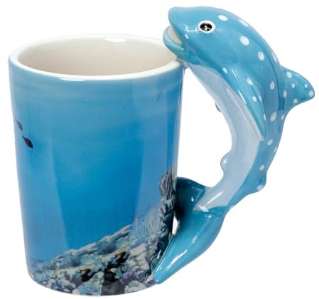 Puckator Walhai geformter Henkel Tasse aus Dolomit-Keramik