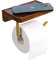 Toilettenpapierhalter aus Holz mit Ablage | Klopapierhalter WC Papierhalter | Klorollenhalter Papierhalter Deko für Badezimmer (Buchenholz, 11 x 18 x 12 m)