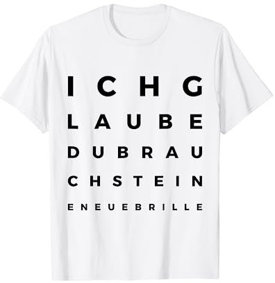Augenarzt Brille Optiker Augenoptiker Sehtest Neue Brille T-Shirt