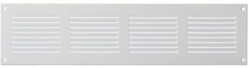 400x100mm Griglie D'Aerazione/Ventilazione in Metallo - Bianca Griglia D'aria con Rete Anti Insetti