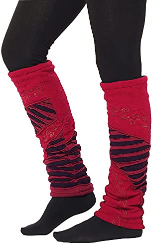 PUREWONDER Damen Stulpen Beinstulpen Beinwärmer Modell Nr. 26 Rot