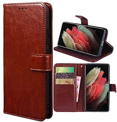 Hülle für Umidigi Bison X10 Pro/X10 Schutzhülle lederhülle Leder Handy Hüllen, Flip Case Handytasche Tasche Handyhülle für Umidigi Bison X10 Pro/X10, Braun