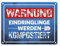 Warnung Eindringlinge werden kompostiert Metallschild in 15x20 cm in blau als lustiges Warnschild für den eigenen Garten um unerwünschten Besuch fernzuhalten