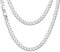 Bandmax Herren Halskette 56cm Panzerkette 925 Sterling Silber kubanische Gliederkette 5mm breit klassische Kette Schmuck Accessoire für Männer Frauen