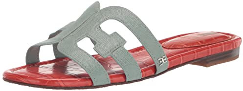 Sam Edelman Damen Bucht Flache Sandale, Tide Blue/Orange Poppy, 41.5 EU