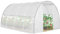 IDMarket - Serre Tunnel de Jardin 12M² Blanche relevable avec moustiquaire