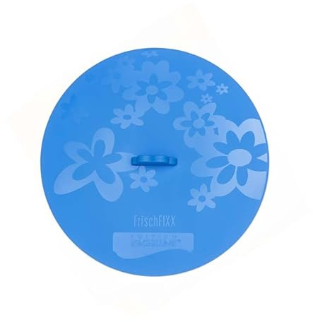 Kochblume Frisch Fixx 22cm | Universaler Frischhaltedeckel | Premium-Silikon & BPA frei| Hitzebeständig | Spülmaschinenfest | Ø 22cm | Farbe: blau