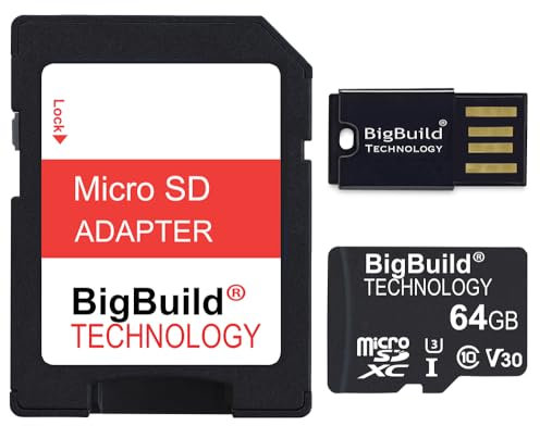 64GB 100MB/s U3 Micro SDXC Memory Card For Akaso Brave 4, Brave 4 Elite, Brave 4 Pro Action Camera