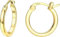 Dochais Gold Hoop Ohrringe für Frauen 14K Echtgold vergoldet Reifen mit 925 Sterling Silber Post Gold 15mm