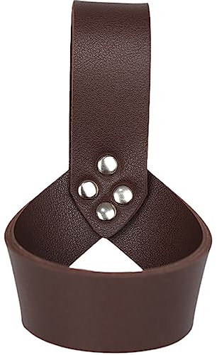 KBOPLEMQ Hammerhalter aus Leder, Hammerholster Axt Hammer Leder Werkzeugholster, Schwerter Taillenholster für Kostüm Cosplay Mittelalter Wikinger Fasching Kostümfest Halloween Lederholster