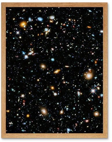 Artery8 Hubble Space Telescope Image Ultra Deep Field 2014 Ultraviolet Composite Separate Exposures Observations Distant Galaxies Primitive Stages Art Print Framed Poster Wall Decor 12x16 inch
