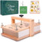 Aboofx Großes Blumenpress-Set, 6 Schichten 30 x 21,1 cm, gleichmäßiger Druck für DIY Kunst und Handwerk, getrocknete Blumenpflanzen, Konservierungsgeschenk für erwachsene Bastelliebhaber, Holz