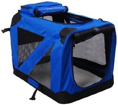 UNDERDOG Faltbare Hundebox aus Stoff mit Fleece, luxuriöse Haustierkäfige und Tragetaschen, weiche Seite, Haustier-Reisebox mit Abnehmbarer Matte und Aufbewahrungstaschen, atmungsaktives Netzgewebe