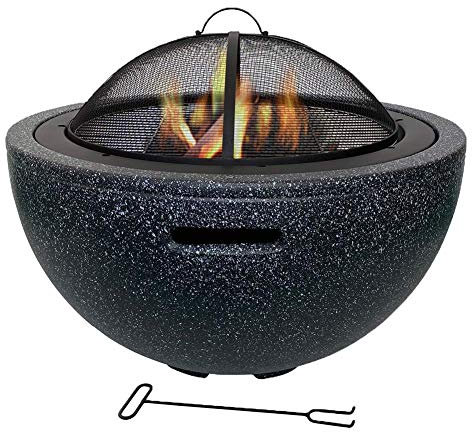 NOALED Runde Holzfeuerstelle für den Außenbereich, Feuerschale, Garten-Edition – Herd, Grill, Kamin, 3-in-1, Gartenterrasse, Heizstrahler, Kohlenbecken, Feuerstellen für den Außenbereich