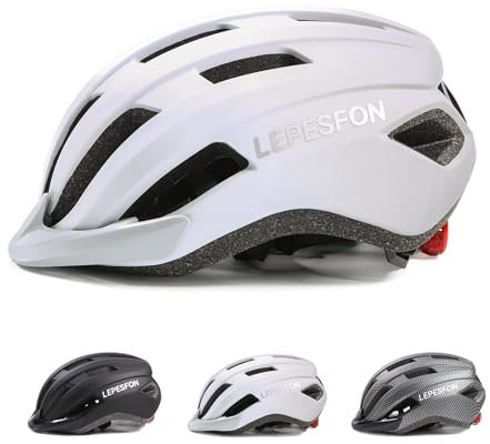 Bike Helmet Men Mountain Bike Helmet Women Adjustable Lightweight Breathable MTB Road Helmets Adults LEPESFON with Visor for Commuting 56-61cm