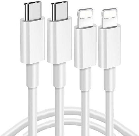 Xen-Tech USB C Cable for iPhone Fast USB C Phone Charger Cable Lightining to Type C Cable for iPhone 14 Pro Max 13 12 11 X XS XR Plus (2Pack 1M+2M)