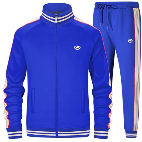 W JIANWANG Herren Trainingsanzug Jogginganzug Sportanzug Tracksuits 2 Teiliges Lässiges Athletisches Jogging 5017-M