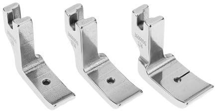 Create idea Lot de 3 Pieds Presseurs à Tige Haute Et Passepoil Double 1/8 3/16 1/4 Pièce de Rechange 36069DG Compatible avec Juki Compatible avec Brother Compatible avec Singer Compatible avec Consew