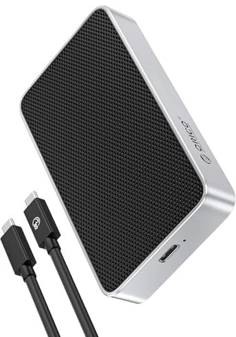 ORICO 2TB 80Gbps SSD Externo 5800MB/s - NVMe Portátil Ultra rápido, Compatible Thunderbolt 5/4/3, Diseño Aluminio Sin Ventilador para Fotógrafos/Video X50