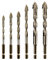 wilcractk Juego de Brocas Metal de Tungsteno 6 Piezas, Brocas Cruzadas Afiladas de 6-12mm, Alta Durabilidad para Taladrado en Seco y Húmedo en Construcción y Uso Profesional