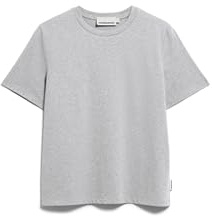 ARMEDANGELS Damen T-Shirt aus Bio-Baumwolle LUALAA Regular Fit Silver Melange M