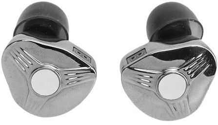 Luocute In Ears Monitors Headphones, HiFi Wired Earbuds with Noise Isolating, Microphone Earphone, IEM Headset with Detachable Recessed Cable for Gaming, Musicians