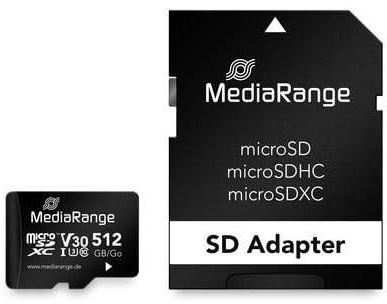MediaRange Memory Card 512 Gb Microsdxc Uhs-I Class 10, MR947