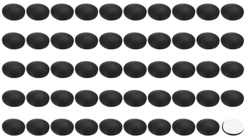 PATIKIL 0.39 x 0.1 Inch Silicone Speaker Isolation Pads, 100 Pcs Hemisphere Bumpers Isolation Feet Non-Skid Adhesive Speaker Pads for Turntable Subwoofer Record Player, Black