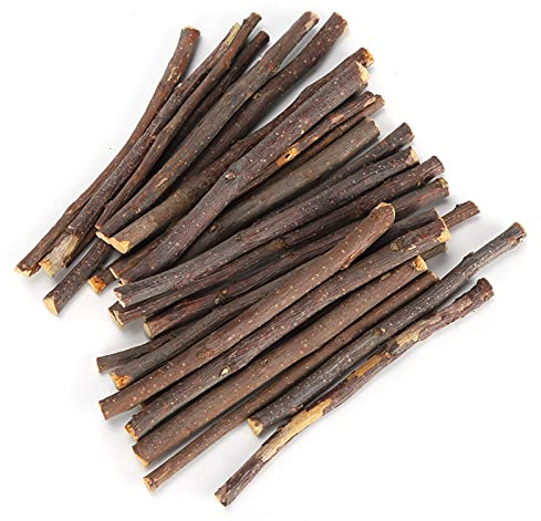 Cryfokt Pet Hamster Natural Applesticks Chew Toys for Teeth Grinding, Organic Rodent Play Sticks for Hamster and Guinea Pigs, 1Bottle X Appletree Branch