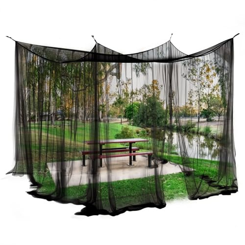 MAILEKT Zanzariera per esterni, XXL, 300 x 300 x 250 cm, zanzariera per gazebo, terrazza, balcone, tenda e giardino all'aperto