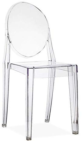 Silla de Policarbonato Transparente para Interior Comedor Salón, Cocina, Oficina
