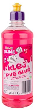 TUBAN PVA-Kleber für Slime 500 ml - Ideal für Papier, Karton und Bastelarbeiten - Sicher zum Spielen - Decoupage, DIY, Scrapbooking - Rosa
