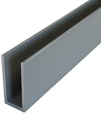 Homewell Profilé U aluminium 3000mm x 30mm x 13,5mm Epaisseur 1,5mm gris agathe (RAL 7038)
